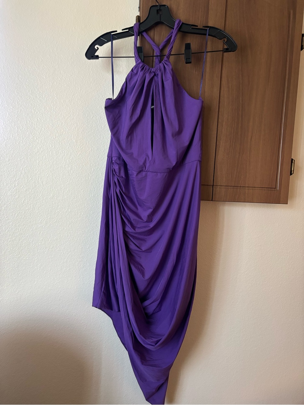 Jay Godfrey- Purple key hole Draped Women's Dress